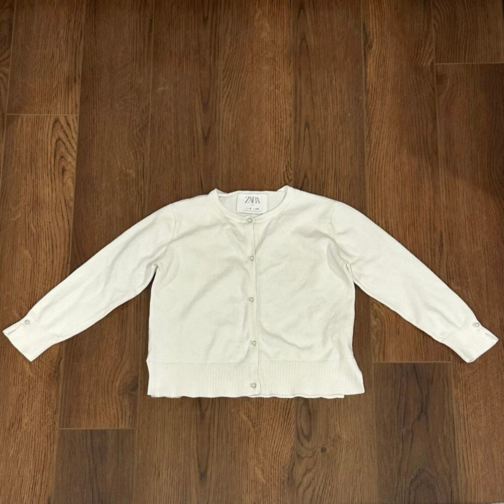 ZARA Girls Ivory Cardigan 6x - Picture 2 of 10